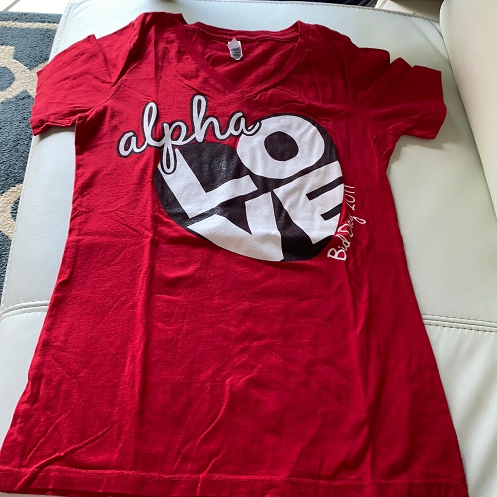 Alpha Omicron Pi Bid Day V-Neck Tee